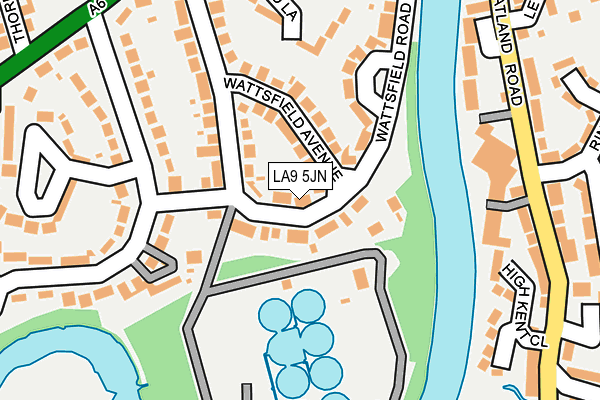 LA9 5JN map - OS OpenMap – Local (Ordnance Survey)