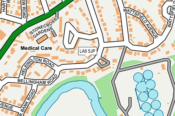 LA9 5JP map - OS OpenMap – Local (Ordnance Survey)