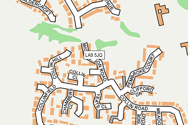 LA9 5JQ map - OS OpenMap – Local (Ordnance Survey)