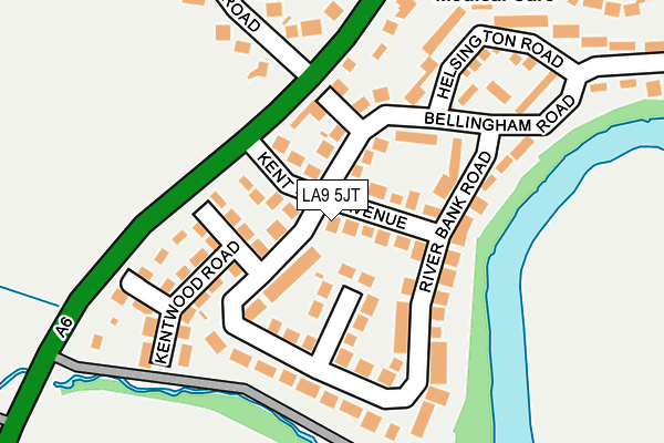 LA9 5JT map - OS OpenMap – Local (Ordnance Survey)