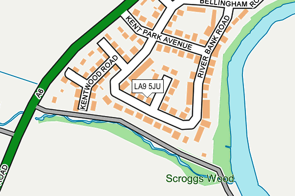 LA9 5JU map - OS OpenMap – Local (Ordnance Survey)
