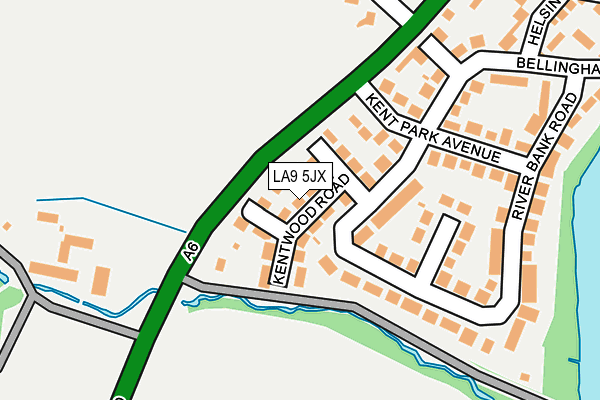 LA9 5JX map - OS OpenMap – Local (Ordnance Survey)