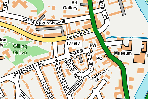 LA9 5LA map - OS OpenMap – Local (Ordnance Survey)