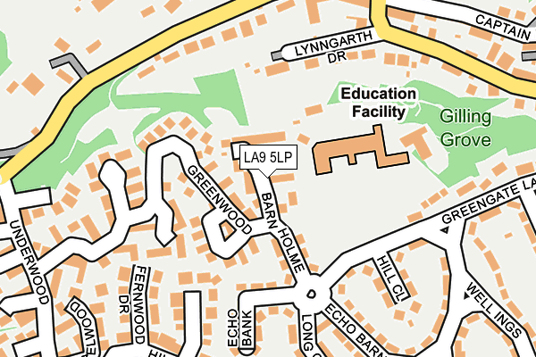 LA9 5LP map - OS OpenMap – Local (Ordnance Survey)