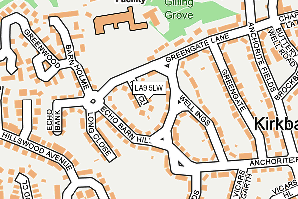 LA9 5LW map - OS OpenMap – Local (Ordnance Survey)