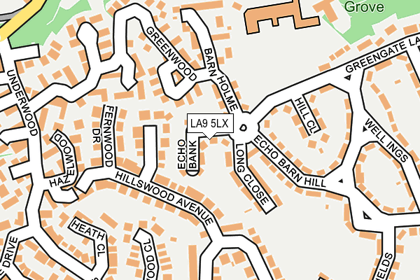 LA9 5LX map - OS OpenMap – Local (Ordnance Survey)