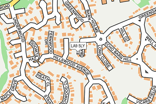 LA9 5LY map - OS OpenMap – Local (Ordnance Survey)