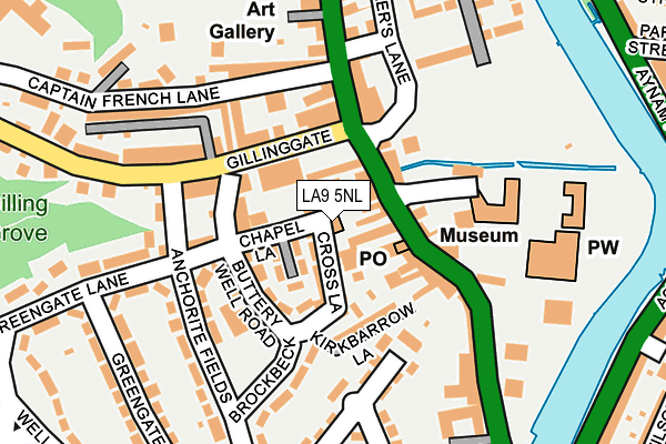 LA9 5NL map - OS OpenMap – Local (Ordnance Survey)