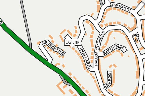 LA9 5NR map - OS OpenMap – Local (Ordnance Survey)