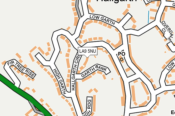 LA9 5NU map - OS OpenMap – Local (Ordnance Survey)
