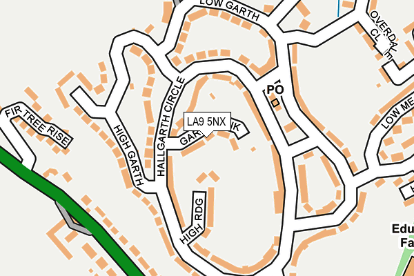LA9 5NX map - OS OpenMap – Local (Ordnance Survey)