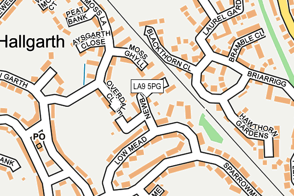 LA9 5PG map - OS OpenMap – Local (Ordnance Survey)