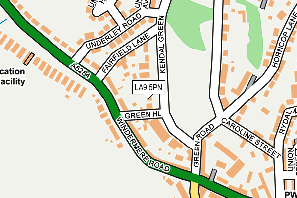 LA9 5PN map - OS OpenMap – Local (Ordnance Survey)
