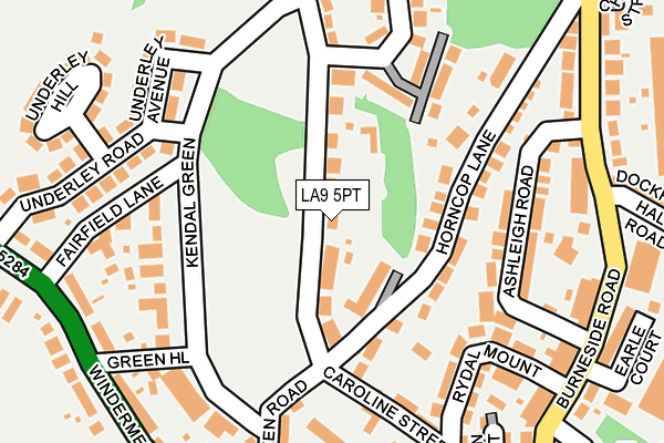LA9 5PT map - OS OpenMap – Local (Ordnance Survey)