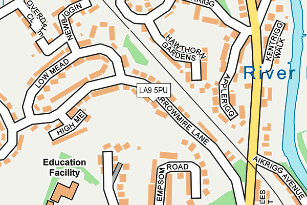 LA9 5PU map - OS OpenMap – Local (Ordnance Survey)