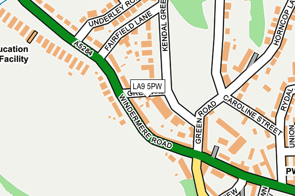 LA9 5PW map - OS OpenMap – Local (Ordnance Survey)