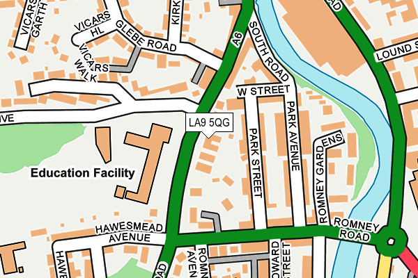 LA9 5QG map - OS OpenMap – Local (Ordnance Survey)