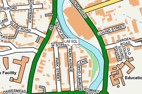 LA9 5QL map - OS OpenMap – Local (Ordnance Survey)