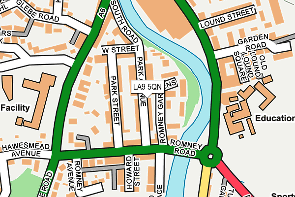 LA9 5QN map - OS OpenMap – Local (Ordnance Survey)