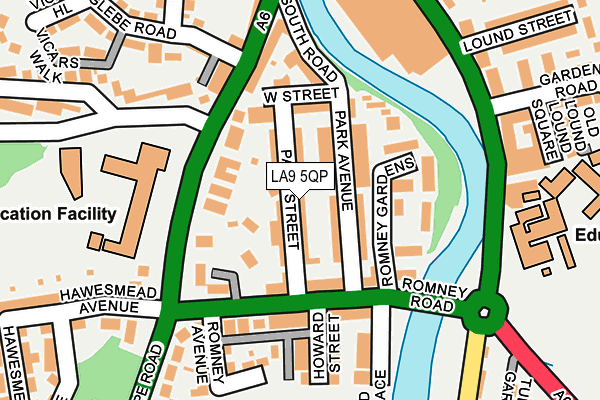 LA9 5QP map - OS OpenMap – Local (Ordnance Survey)