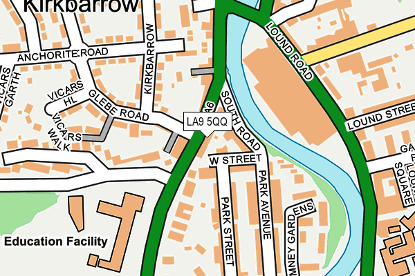 LA9 5QQ map - OS OpenMap – Local (Ordnance Survey)