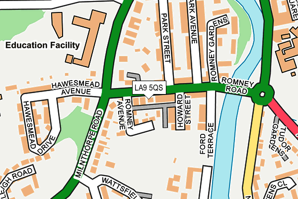 LA9 5QS map - OS OpenMap – Local (Ordnance Survey)