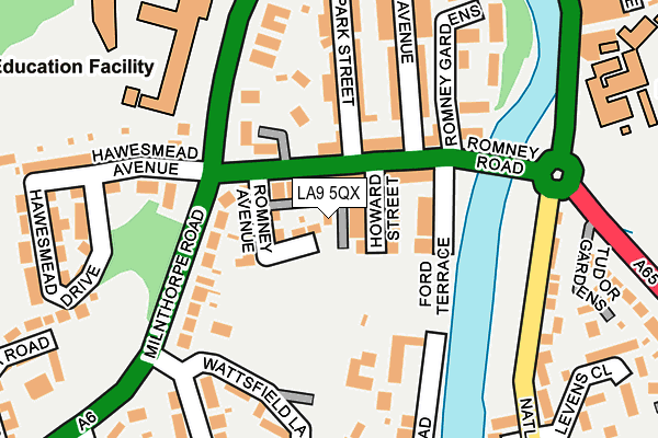LA9 5QX map - OS OpenMap – Local (Ordnance Survey)