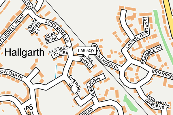 LA9 5QY map - OS OpenMap – Local (Ordnance Survey)