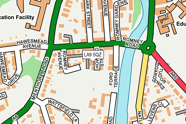 LA9 5QZ map - OS OpenMap – Local (Ordnance Survey)