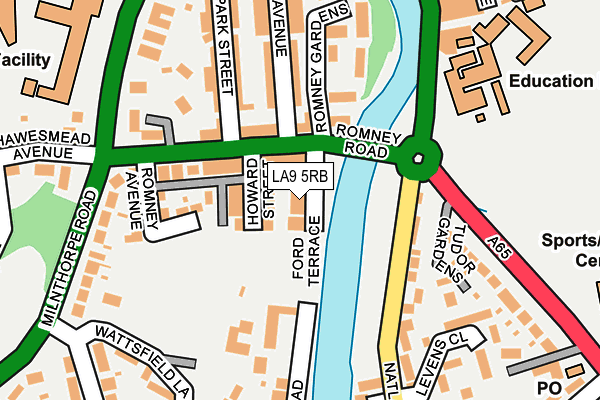 LA9 5RB map - OS OpenMap – Local (Ordnance Survey)