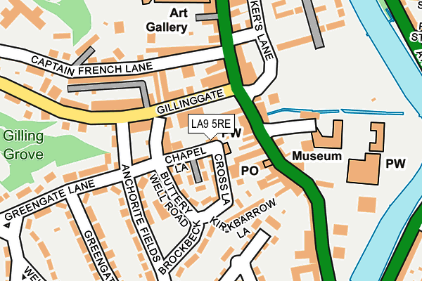 LA9 5RE map - OS OpenMap – Local (Ordnance Survey)