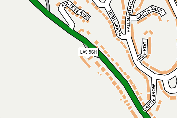 LA9 5SH map - OS OpenMap – Local (Ordnance Survey)