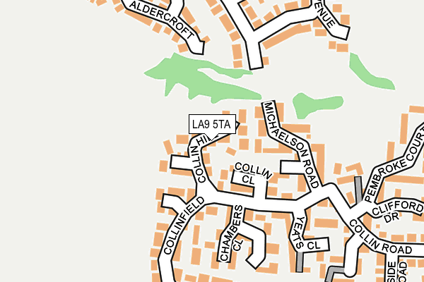 LA9 5TA map - OS OpenMap – Local (Ordnance Survey)