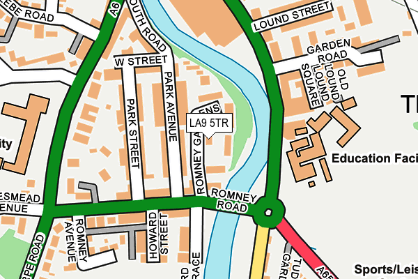 LA9 5TR map - OS OpenMap – Local (Ordnance Survey)