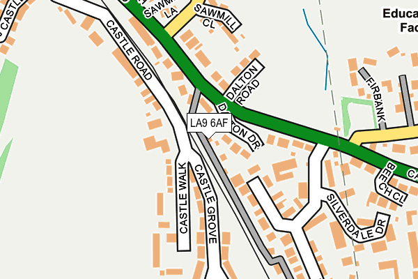 LA9 6AF map - OS OpenMap – Local (Ordnance Survey)