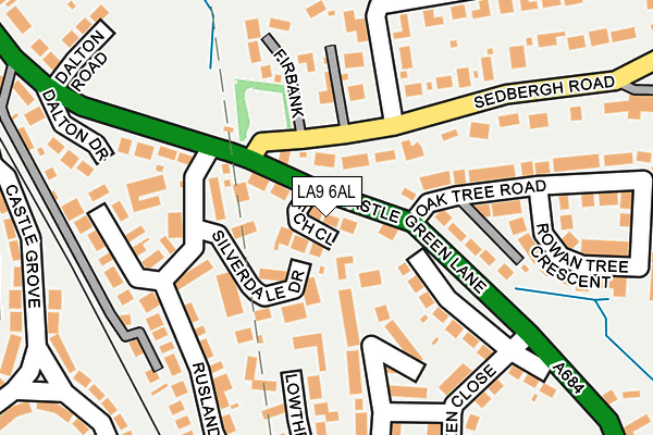 LA9 6AL map - OS OpenMap – Local (Ordnance Survey)