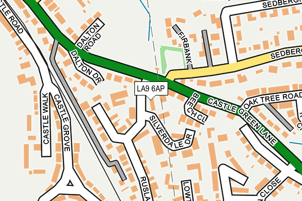 LA9 6AP map - OS OpenMap – Local (Ordnance Survey)