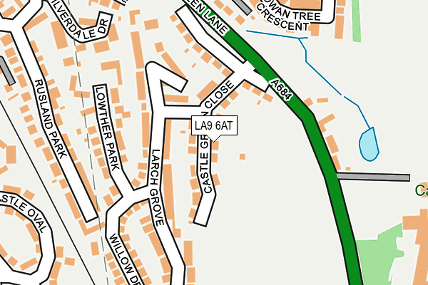 LA9 6AT map - OS OpenMap – Local (Ordnance Survey)