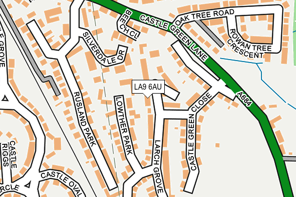 LA9 6AU map - OS OpenMap – Local (Ordnance Survey)