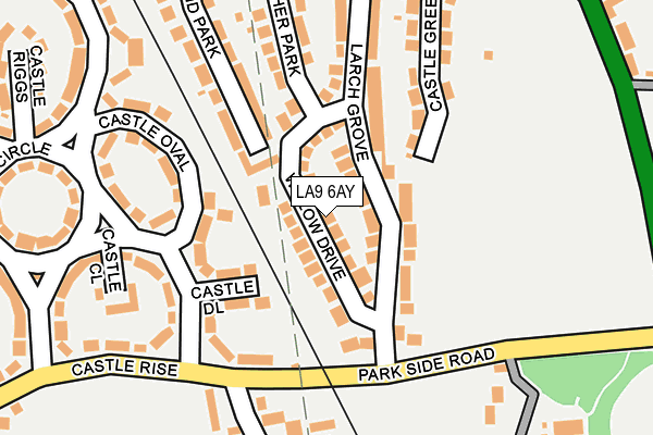 LA9 6AY map - OS OpenMap – Local (Ordnance Survey)