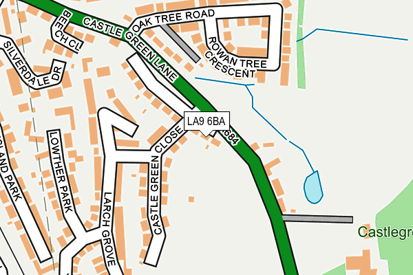 LA9 6BA map - OS OpenMap – Local (Ordnance Survey)