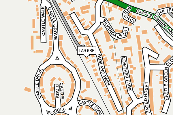 LA9 6BF map - OS OpenMap – Local (Ordnance Survey)