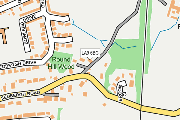 LA9 6BG map - OS OpenMap – Local (Ordnance Survey)