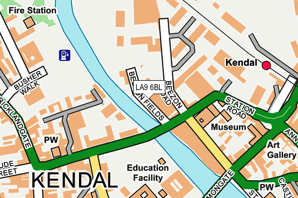 LA9 6BL map - OS OpenMap – Local (Ordnance Survey)