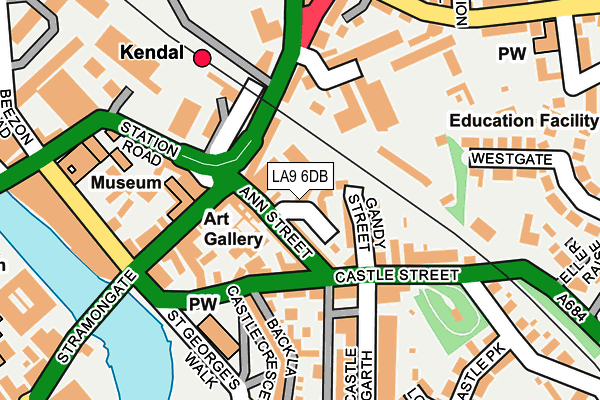 LA9 6DB map - OS OpenMap – Local (Ordnance Survey)