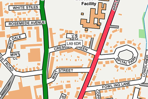 LA9 6DR map - OS OpenMap – Local (Ordnance Survey)