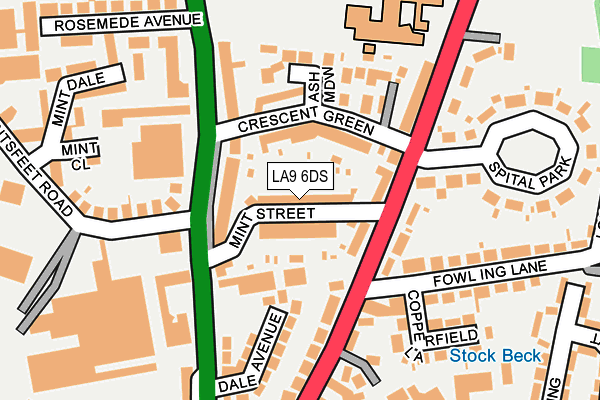 LA9 6DS map - OS OpenMap – Local (Ordnance Survey)