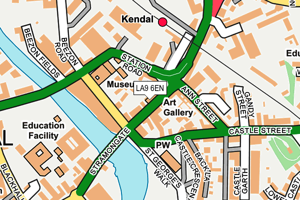 Map of ABLE MEMORIALS (KENDAL) LIMITED at local scale