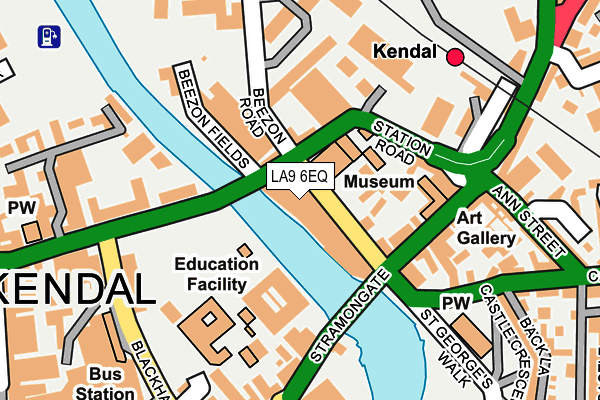 LA9 6EQ map - OS OpenMap – Local (Ordnance Survey)