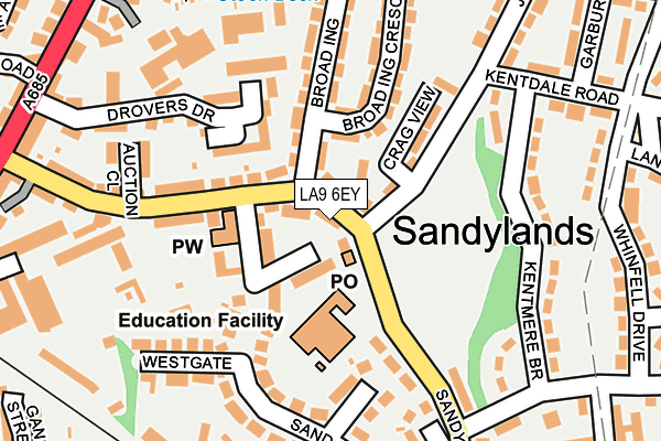 LA9 6EY map - OS OpenMap – Local (Ordnance Survey)